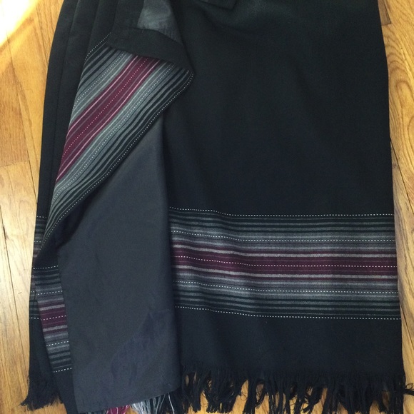 Sag Harbor Fringe Maxi Wrap Skirt Size 6 - Picture 11 of 16
